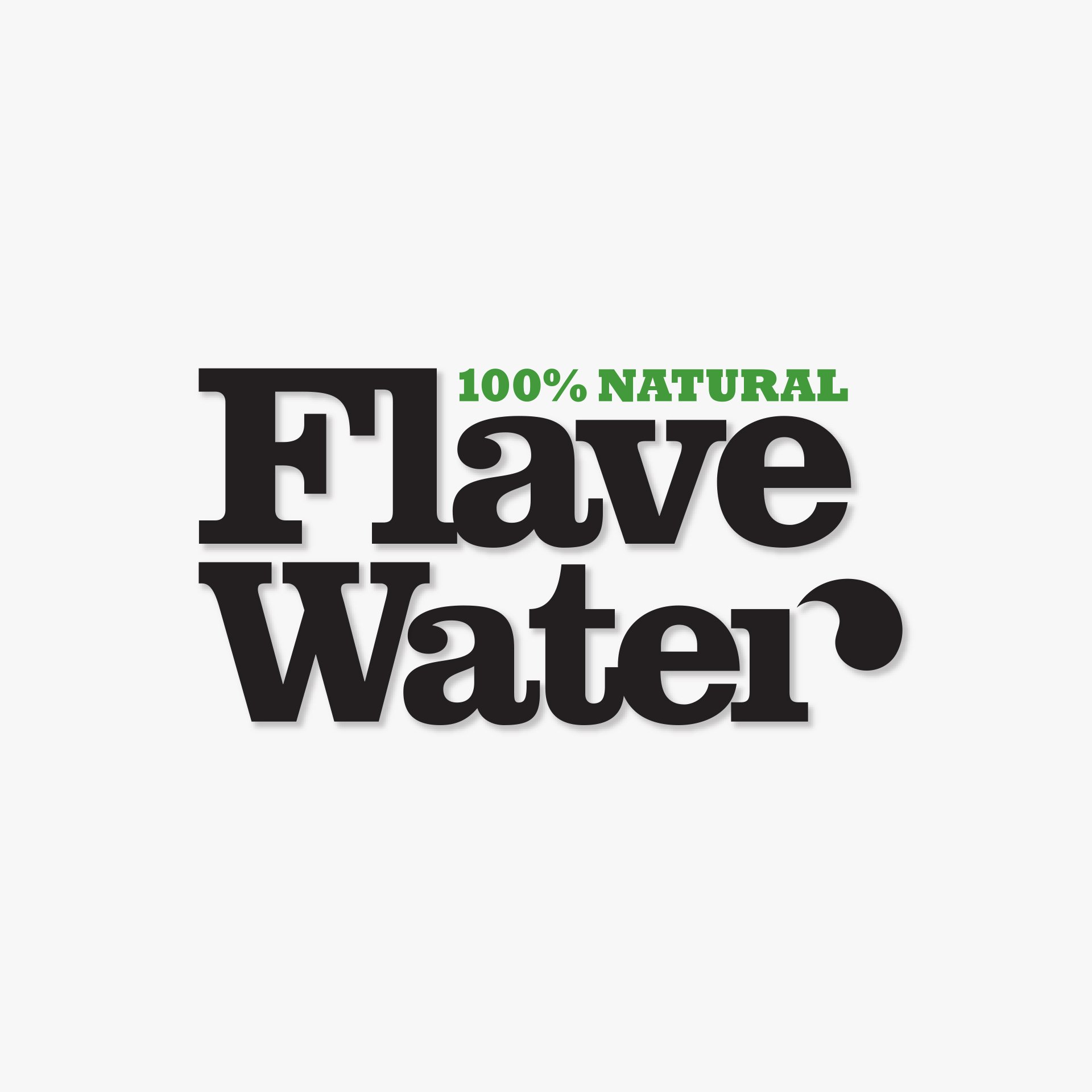 FlaveWater bottled water identity logo