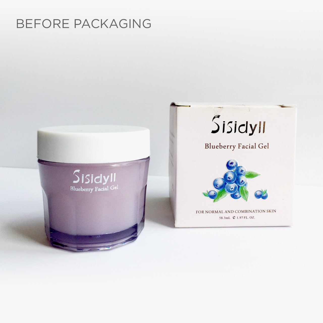 skincare packaging design Sisidyll before