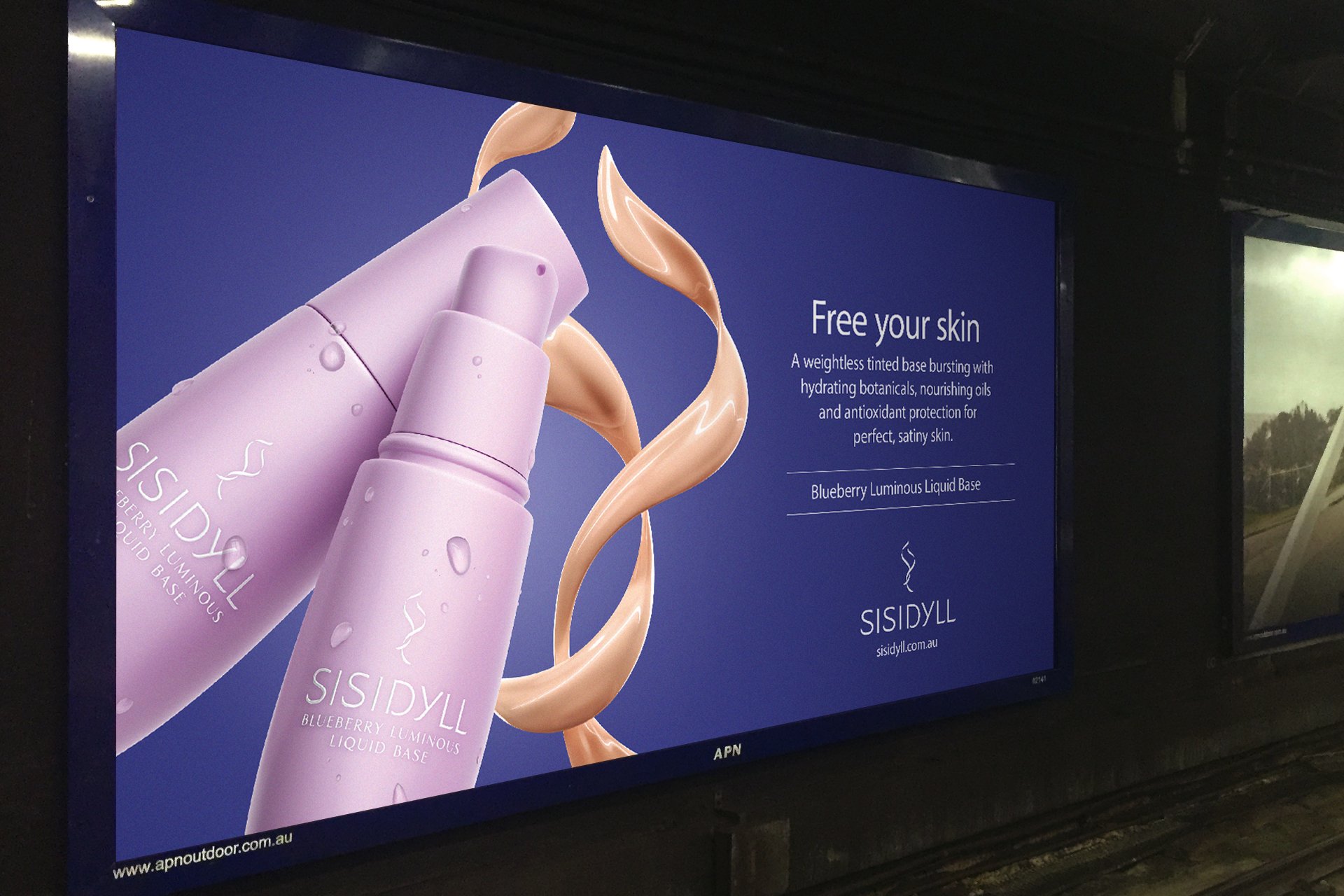 skincare packaging design Sisidyll billboard