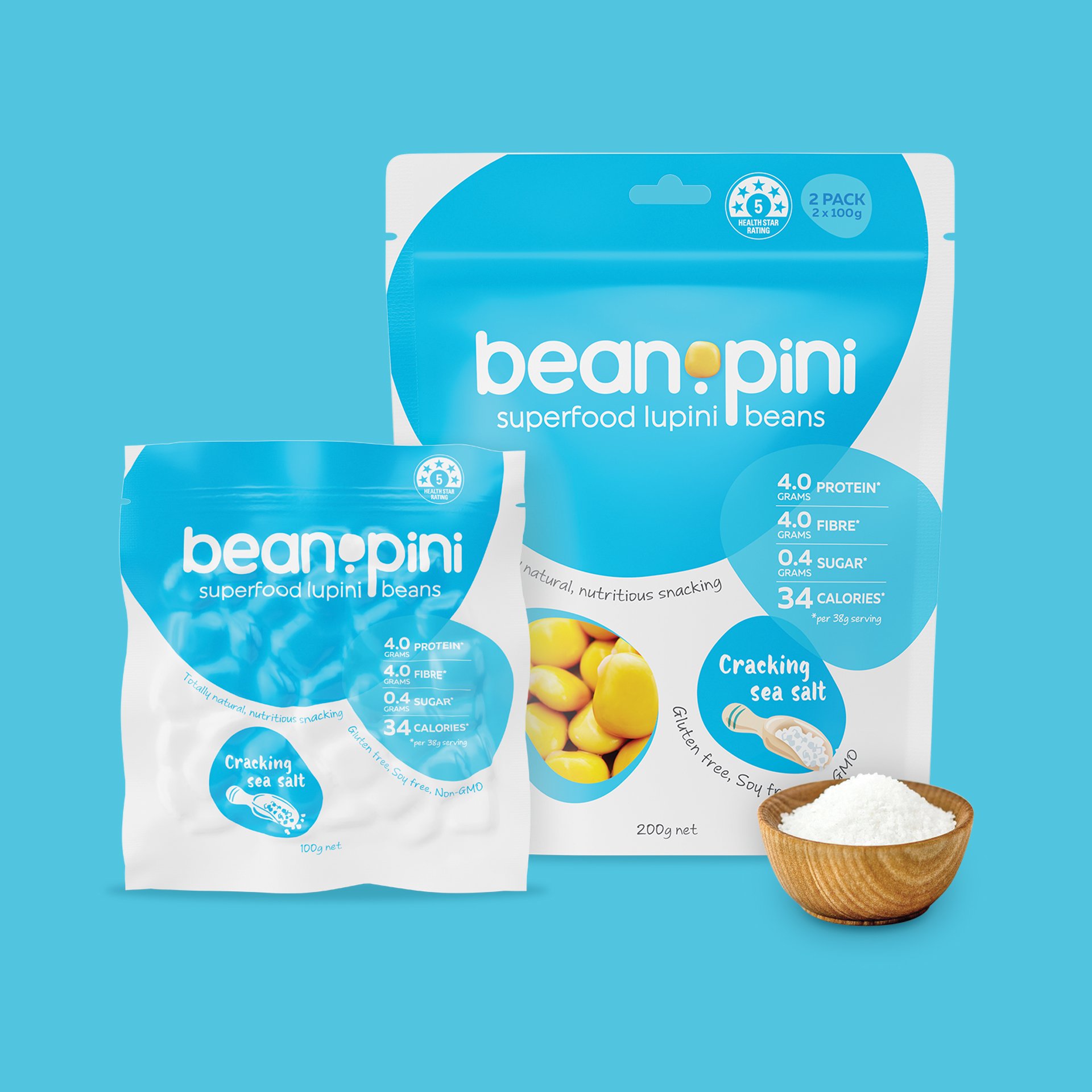 superfood packaging design Beanopini salt