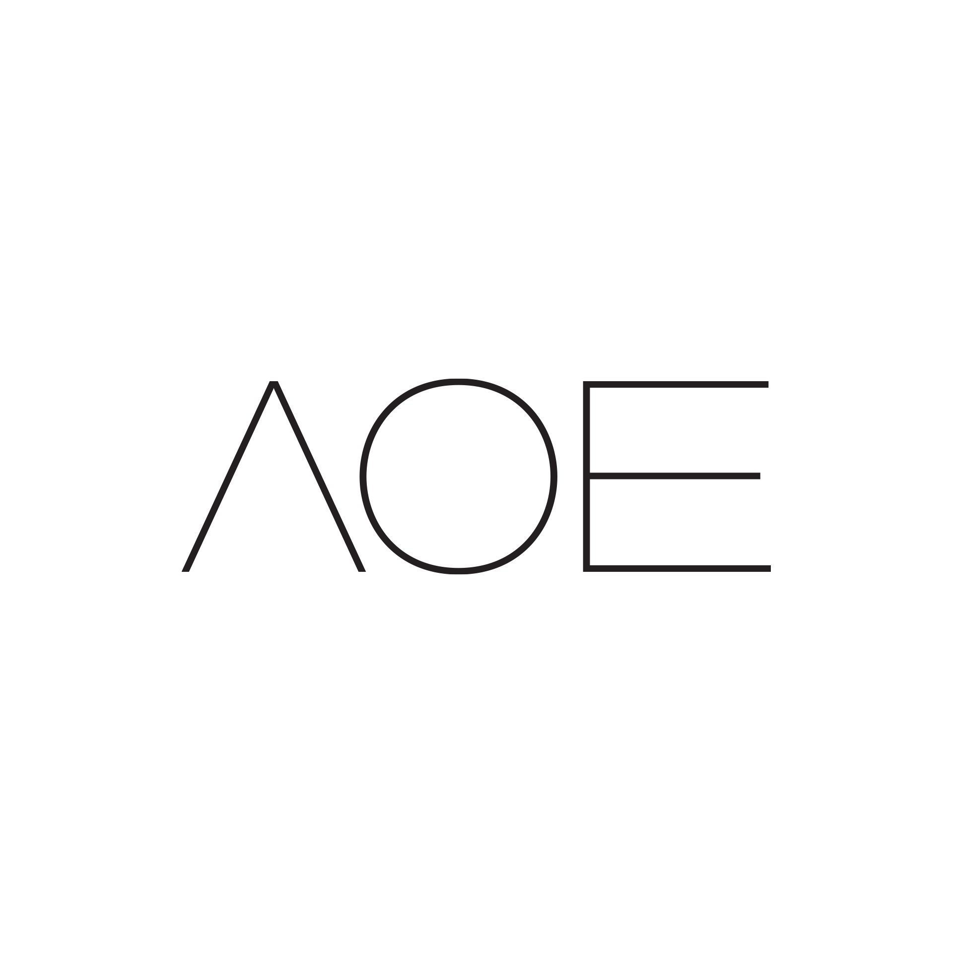 AOE wedding album identity design logo