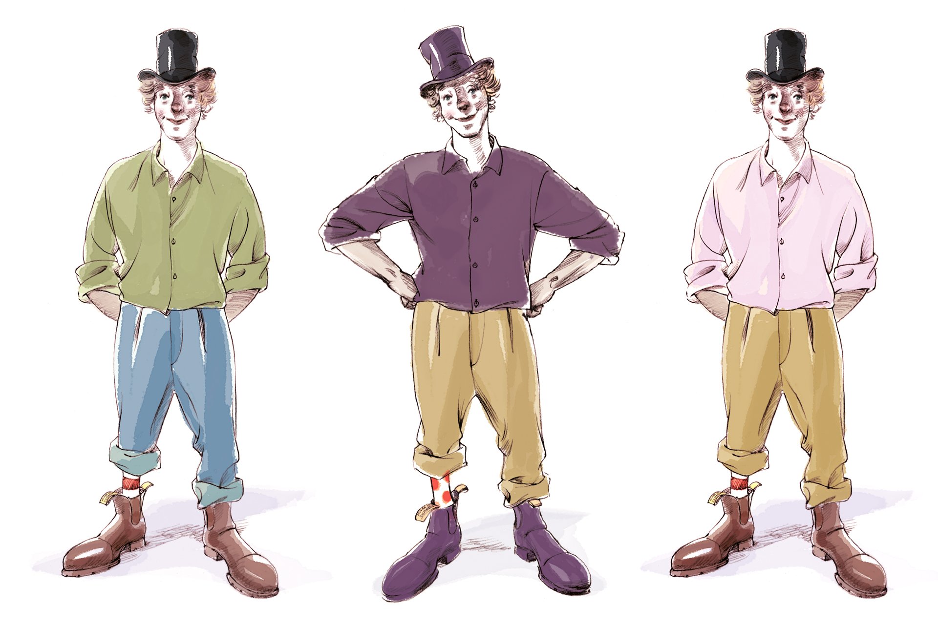 OddOneOut wine illustration 3 clowns